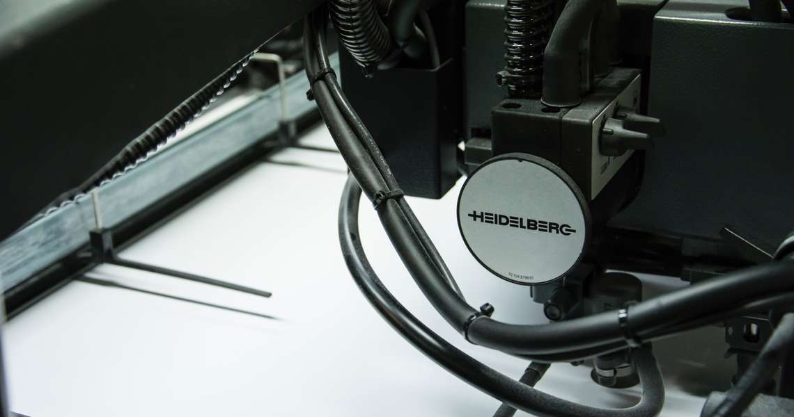 Foto einer Heidelberger Speedmaster Bogenoffset-Druckmaschine